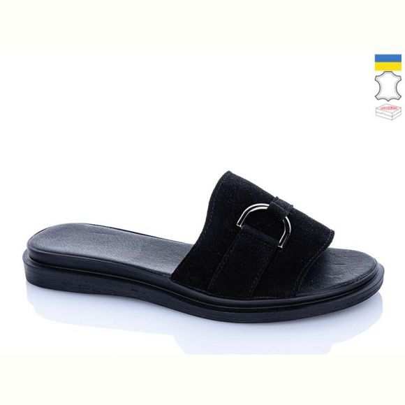 Шлепанцы Sali 15 чорний з чор-п.