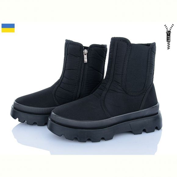 Ботинки Львов База Progress 5405 фліс чорний