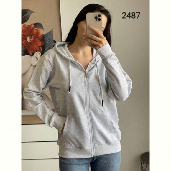 Кофта спорт FSN 2487 l.grey