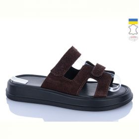 Шлепанцы Sali 9 карамель з чор-п.