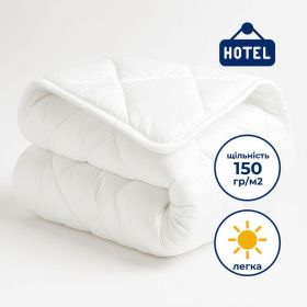 Одеяло летнее полуторное 140х210 см IDEIA, антиаллергенное, белое, легкое для лета, для отелей и дома