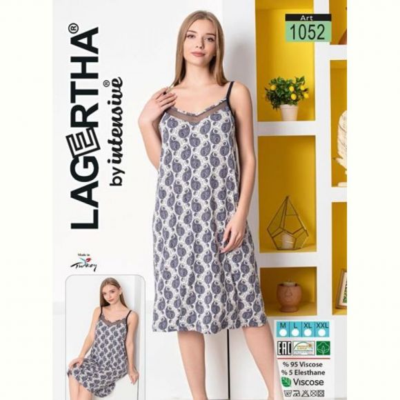 Ночнушка Cotpark 1052 beige-grey Ночнушка Cotpark 1052 beige-grey