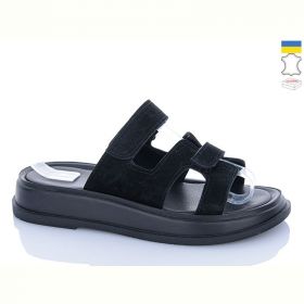 Шлепанцы Sali 9 чорний з чор-п.