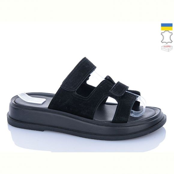 Шлепанцы Sali 9 чорний з чор-п.