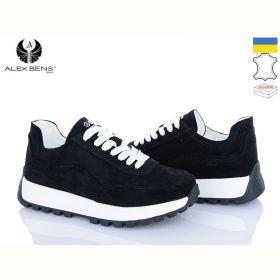 Кроссовки Alex Bens 05-7032 чорний замш