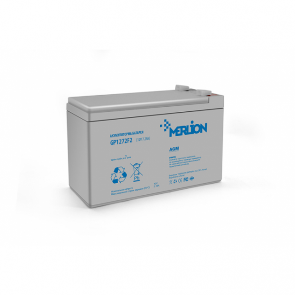 Акумуляторна батарея MERLION AGM GP1270F2 12 V 7Ah