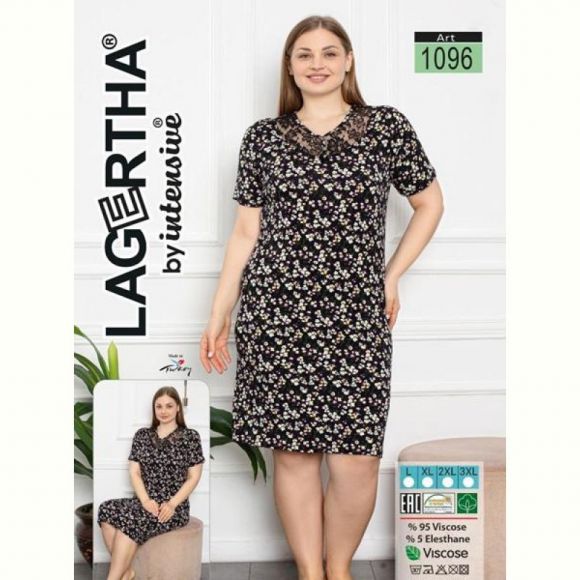 Ночнушка Cotpark 1096 black Ночнушка Cotpark 1096 black