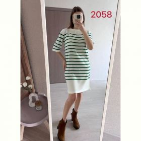 Платье FSN 2058 white-green Платье FSN 2058 white-green