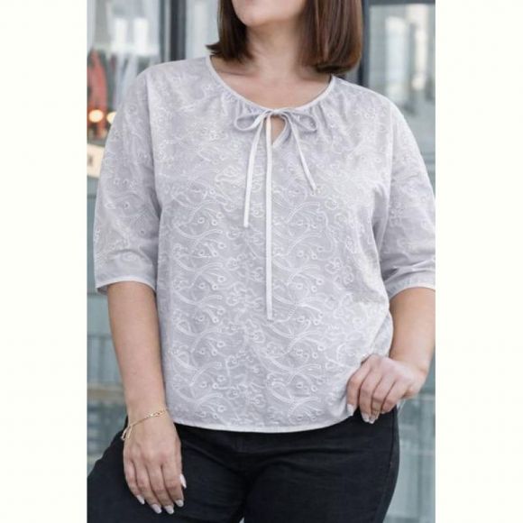 Блузка Elena&Vika 26029 l.grey Блузка Elena&Vika 26029 l.grey