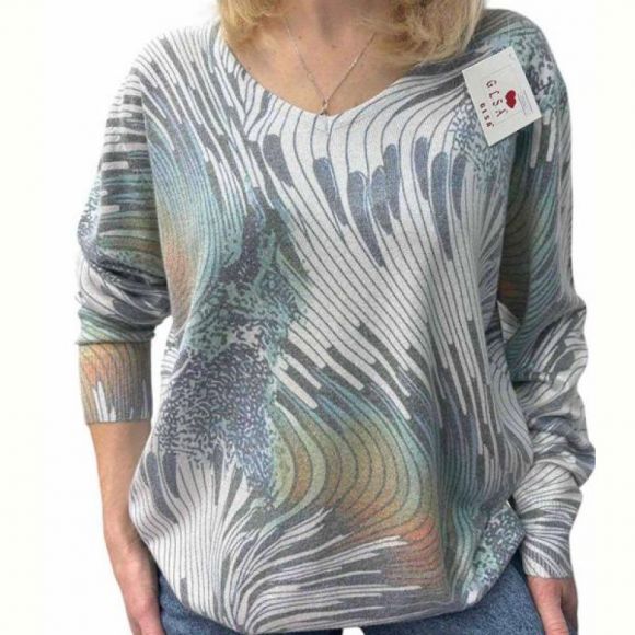 Свитер LeVisha 25241 l.grey-mint