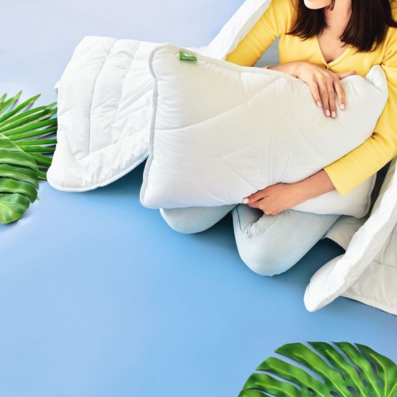 Подушка Bamboo 50х70 см бамбуковая IDEIA антиаллергенная белая мягкая с молнией искусственный пух Подушка Bamboo 50х70 см бамбуковая IDEIA антиаллергенная белая мягкая с молнией искусственный пух