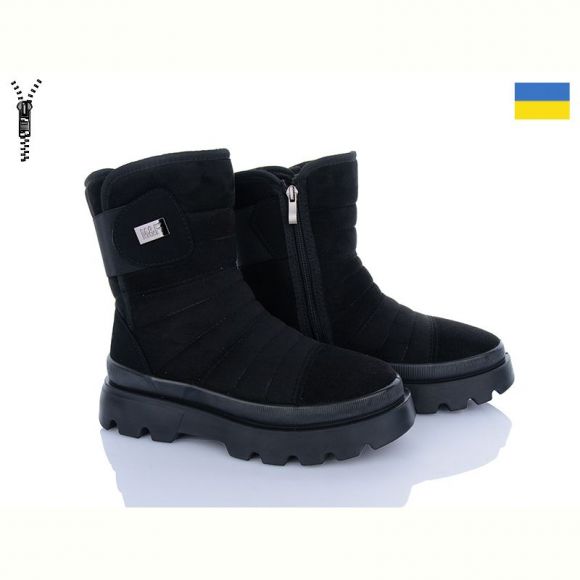 Ботинки Lvovbaza Progress 5401-1 хутро чорний