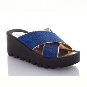 Шлепанцы Malibu W777-19 blue-gold