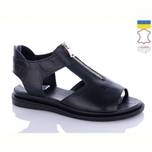 Босоножки Garti 0127 чорна шкіра