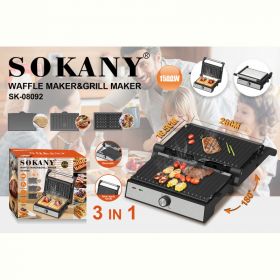 Электрический гриль 3 в 1 Flipmart FMA-SK-08092-3 Электрический гриль 3 в 1 Flipmart FMA-SK-08092-3