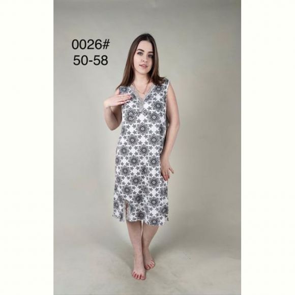 Ночнушка Anion 0026 white-grey