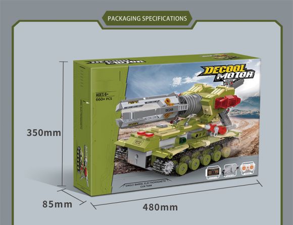 G484247-3904 Іграшковий конструктор Танк з бластером на радіокеруванні 660 деталей