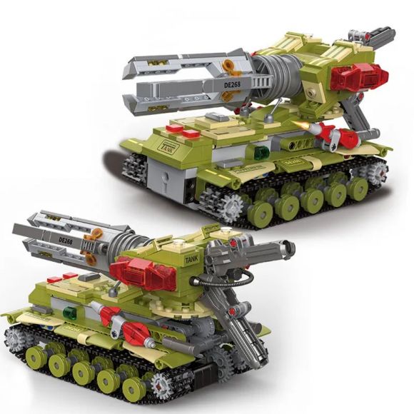 G484247-3904 Іграшковий конструктор Танк з бластером на радіокеруванні 660 деталей