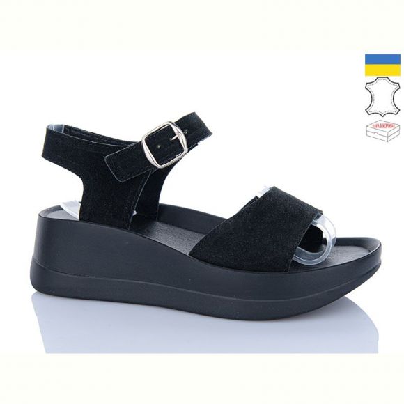 Босоножки Garti 0179 чорний замш