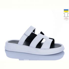 Шлепанцы Garti 6191 білий шкіра