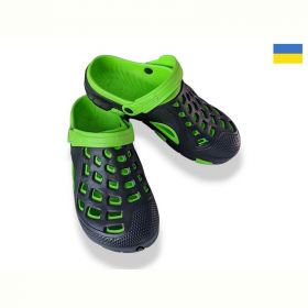 Кроксы Cross 308 чор-зелений