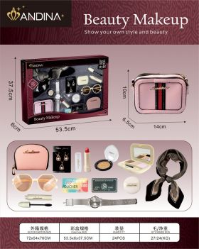 G560433-676-7 Дитячий ігровий набір аксесуарів «Beauty Makeup» сумочка, хустинка, окуляри, помада, гаманець, сережки
