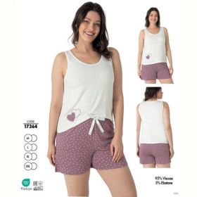 Пижама Cotpark 17364 white-d.pink Пижама Cotpark 17364 white-d.pink