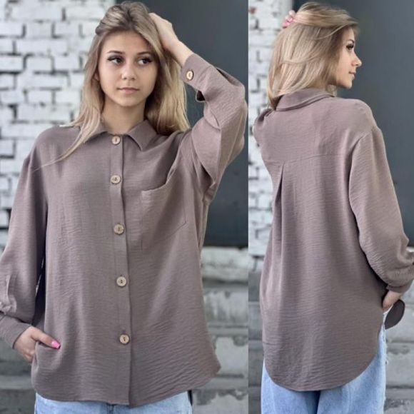 Рубашка Karolina KR101 brown