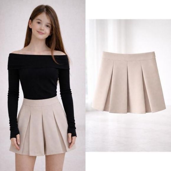 Юбка-шорты Karolina KR599 l.beige