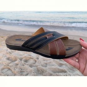Шлепанцы Malibu 6836 black-camel