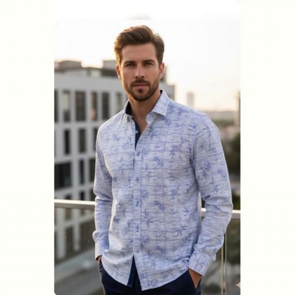Рубашка Mary Poppins 7214 l.blue