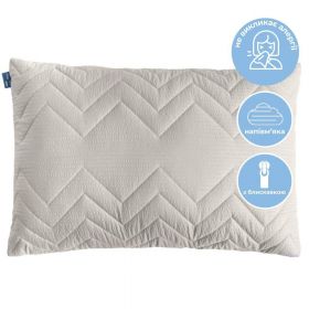 Подушка 50х70 см NORDIC COMFORT+ IDEIA антиллергенная холлофайбер серая стеганная с молнией