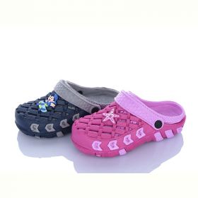 Кроксы JIBUKANG 02A-6301 fuchsia-grey mix Кроксы JIBUKANG 02A-6301 fuchsia-grey mix