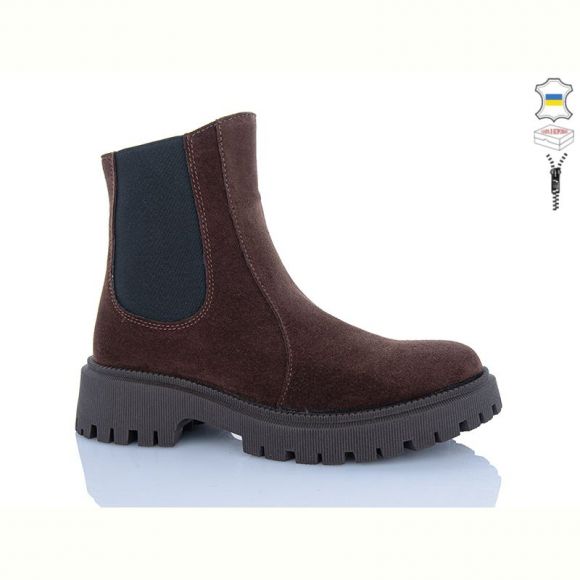 Ботинки Sali 187 коричневи з кор-п.зима