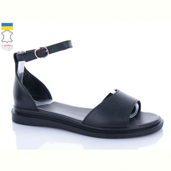 Босоножки Garti 82 чорна шкіра