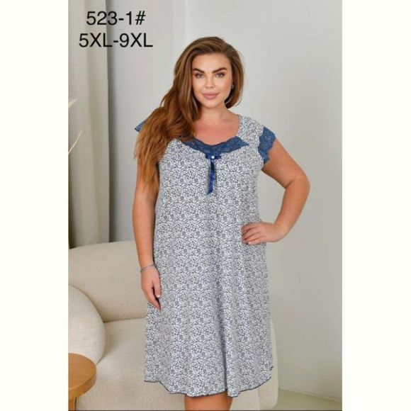 Ночнушка Anion 523-1 white-blue