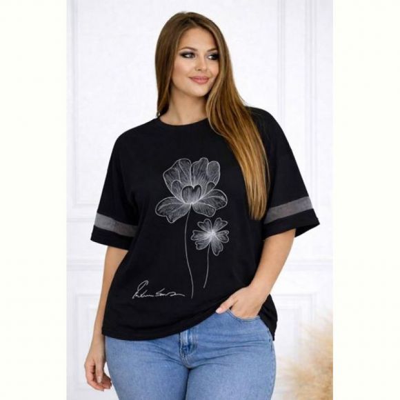 Футболка Elena&Vika 26035 black Футболка Elena&Vika 26035 black