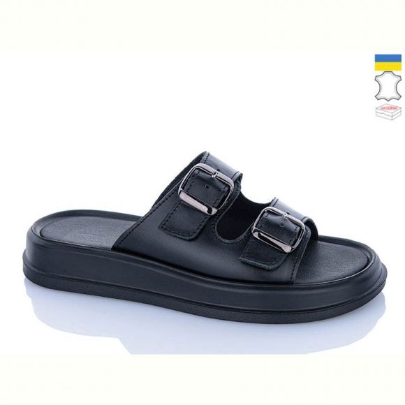 Шлепанцы Sali 91 чорний к чор-п.