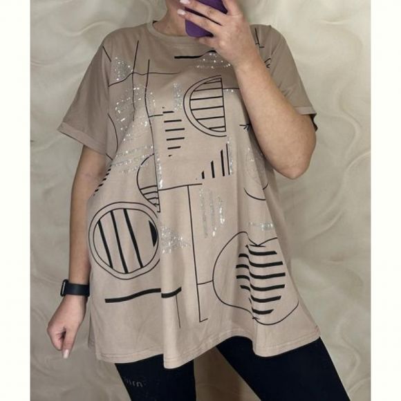 Футболка LeVisha 26008 beige Футболка LeVisha 26008 beige