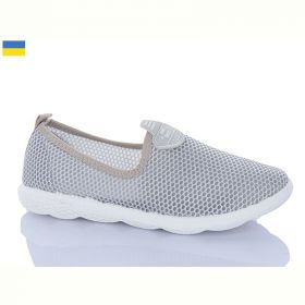 Кроссовки Crystal S18 сітка т.сірий біл-п.