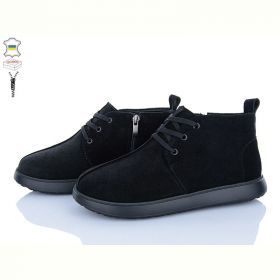 Ботинки A.N.I.One 07083 чорний замш