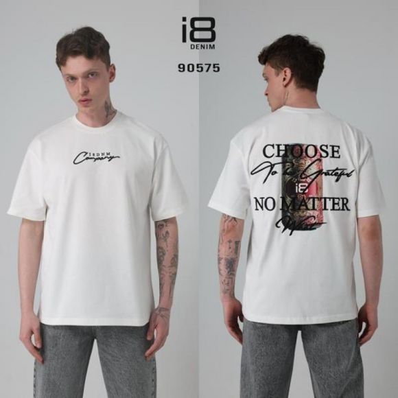 Футболка i8denim 90575-1 white Футболка i8denim 90575-1 white