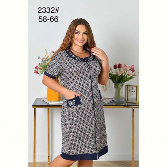 Халат Anion 2332 navy-beige Халат Anion 2332 navy-beige