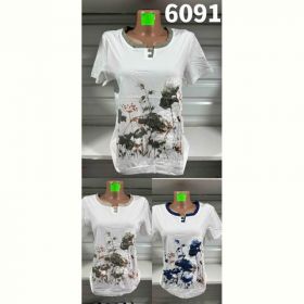 Футболка Gertie 6091 white-khaki Футболка Gertie 6091 white-khaki