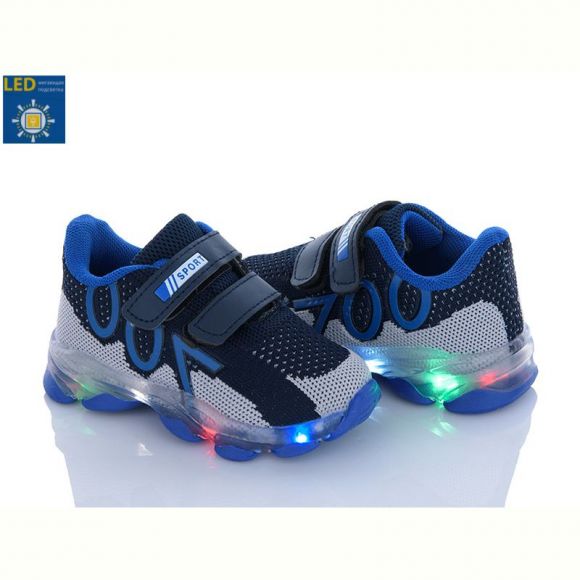 Кроссовки Fzd LC019-2 navy-sky blue LED Кроссовки Fzd LC019-2 navy-sky blue LED