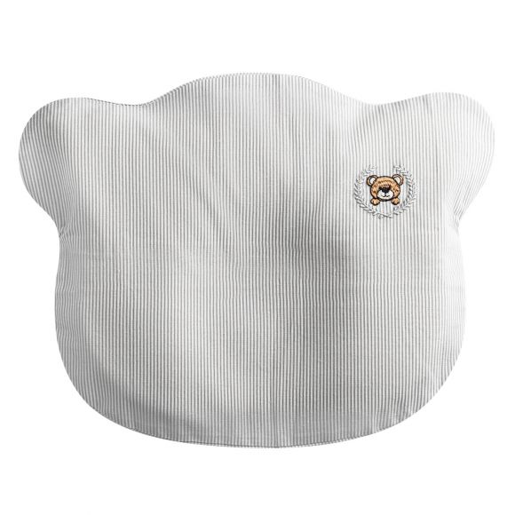 Наволочка на подушку ортопедическую детскую BabyComfort PAPAELLA 23х30 см хлопок с вышивкой серая Наволочка на подушку ортопедическую детскую BabyComfort PAPAELLA 23х30 см хлопок с вышивкой серая
