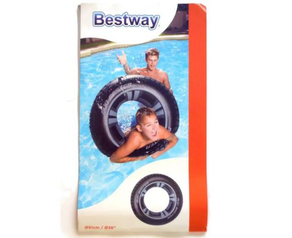 36016 Надувне коло Bestway «Шина», 91 см