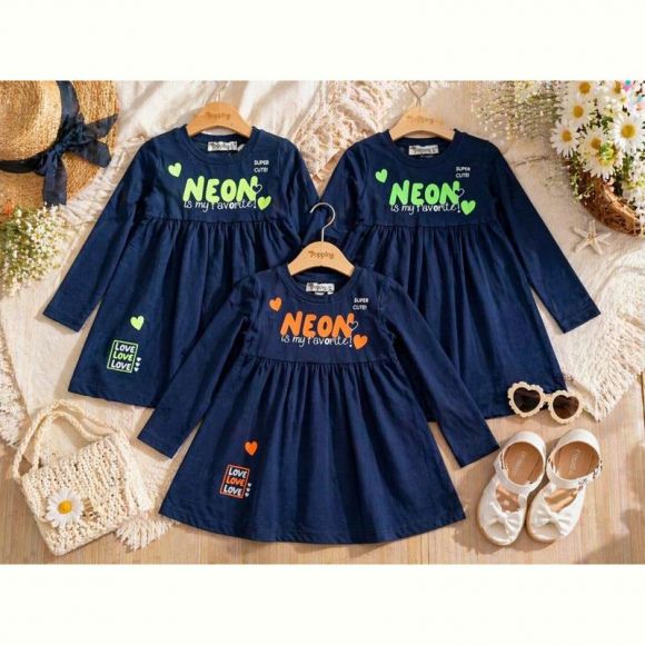 Платье Major 7588 navy-orange