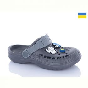 Кроксы Gipanis Гіпаніс Д009 графіт