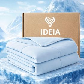 Одеяло летнее охлаждающее евро 200х220  см IDEIA для жарких ночей и ночной потливости, дышащее, мягкое, лёгкое, трикотажное